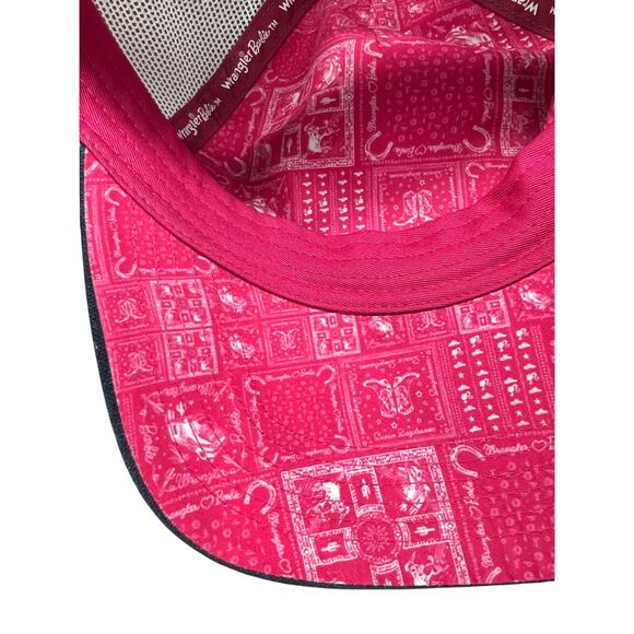 Wrangler Barbie Pink Bandana Print Trucker Hat Cap Adjustable main image 5